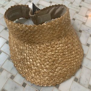 Woven Straw Visor - Tan